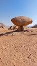 Rock mushroom, wadi rum, jordan