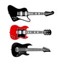 Rock music electric guitars set Royalty Free Stock Photo