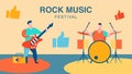 Rock Music Festival, Concert Vector Illustration