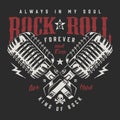 Rock music forever colorful poster