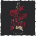 Rock Music Forever Poster Royalty Free Stock Photo