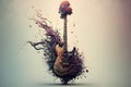 Rock music guitar creation creative illustration Royalty Free Stock Photo