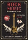 Rock Music Poster Royalty Free Stock Photo