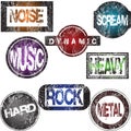 Rock music stamps