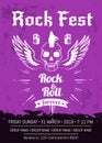 Rock n Roll Fest Forever Advertising Poster Royalty Free Stock Photo