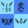 Rock`n`roll Forever Guitar Vector Illustration