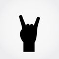 Rock-n-roll hand gesture.