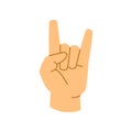 Rock n roll hand gesture, horns Royalty Free Stock Photo