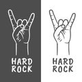 Rock n roll or Heavy metal hand gesture Royalty Free Stock Photo