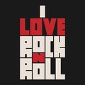 Rock n Roll lettering with grunge effect. T-shirt fashion Design