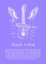Rock n Roll Music Poster Vector Illustration Royalty Free Stock Photo