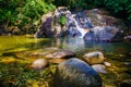 Rock in the ocean Royalty Free Stock Photo