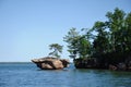 Rock Off Basswood Island of the Apostle Islands Royalty Free Stock Photo