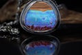 Rock Opal Set Into A Pendant Royalty Free Stock Photo