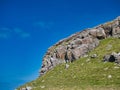 Rock outcrop on the south of the island of Vatersay, Outer Hebrides, Scotland, UK. Royalty Free Stock Photo