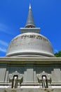 Rock pagoda on eleplant head image in bright sky