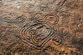 Rock paintings of ancient civilizations. Made by the aborigines of Central America by the Taino Indians. Includes