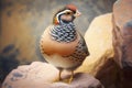 Rock Partridge in Natural Habitat. Perfect for Nature-Themed Designs.