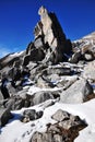 Rock piles and mountains