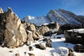 Rock piles and mountains