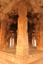 Rock pillar carvings - Vijaya Vitthala temple at Hampi, Karnataka - archaeological site in India - India tourism