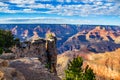 Rock Pillar on the edge of the grand canyon Royalty Free Stock Photo