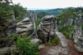 Rock pillar nature park. View from the mountain tops.