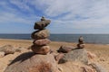 Rock pillars on the beach