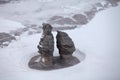 Rock pillars on Severnaya Zemlya in Arctic Royalty Free Stock Photo