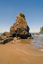 Rock Pinnacle on an Ocean Beach Royalty Free Stock Photo