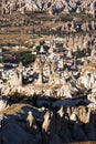 Rock pinnacles in Goreme, Cappadocia, Turkey Royalty Free Stock Photo