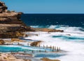 The rock pool at Maroubra beach Royalty Free Stock Photo