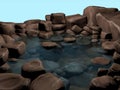 Rock Pool natural crystal clear spring water Royalty Free Stock Photo
