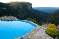 Rock pool with a view over a valley, South Africa Royalty Free Stock Photo