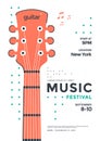 Rock Poster design with the stylized guitar