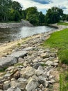 Cass River Rock Dam rock ramp in Frankenmuth, Michigan