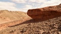 Rock and red terrain, in the national geological Timna park, Israel Royalty Free Stock Photo