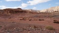 Rock and red terrain, in the national geological Timna park, Israel Royalty Free Stock Photo