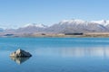 Rock and reflex Mountain view Background, Lake Tekapo, New Zealand