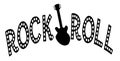 Rock And Roll Banner On White Background