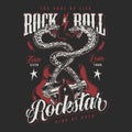 Rock and roll colorful poster