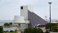 Rock and Roll Hall of Fame at the Shore Line of Lake Erie, Cleveland, Ohio Royalty Free Stock Photo