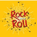 Rock and Roll hand lettering