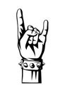 Rock and roll or heavy metal hand sign.