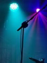 Rock and roll music bar background photo, a stage, soft selective focus, copy space Royalty Free Stock Photo