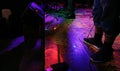 Rock and roll music bar background photo, a stage, soft selective focus, copy space Royalty Free Stock Photo