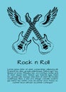 Rock and Roll Music Poster Vector Illustration Royalty Free Stock Photo