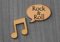 Rock and roll Music sign.