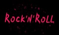 rock and roll text, Rock music print, graffiti. Vector Illustration for printing, backgrounds, covers, packaging, greeting cards, Royalty Free Stock Photo