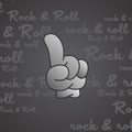 Rock and roll theme hand gesture Royalty Free Stock Photo